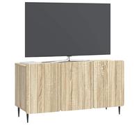 vidaXL Meuble TV Chêne Sonoma 99 x 34,5 x 52 cm Bois d'ingénierie, Meuble TV rectangulaire, étagères Modernes, Organisateur Pratique, Affichage Tendance, Rangement Malin