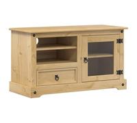 Vidaxl Meuble Tv Corona 100x45x58 Cm Bois De Pin Massif Marron