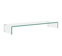 Meuble Tv/ De Moniteur 110 X 30 X 13 Cm Verre Transparent
