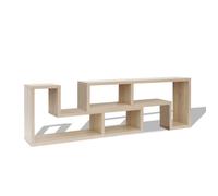 vidaXL Meuble TV double en forme de L Chêne