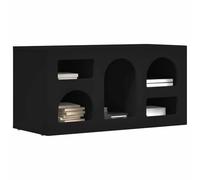 vidaXL Meuble TV ELST 80 x 35 x 40 cm Noir Bois d'ingénierie, Meuble TV Moderne pour Salon, Console résistante, Grand Espace de Rangement, étagère rectangulaire Tendance