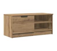 vidaXL Meuble TV en chêne artisanal 80x35x36,5 cm, bois d'ingénierie – banc multimédia