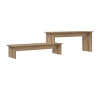 vidaXL Meuble TV en chêne, fait à la main en bois d'ingénierie, 180 x 30 x 43 cm, style rustique, design pratique, construction solide, assemblage avec un tournevis nécessaire, utilisation intérieure