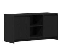 Meuble Tv Vidaxl En Chêne Noir 102x37,5x52,5 Cm En Bois D'ingénierie Noir