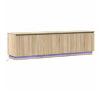 vidaXL Meuble TV avec LED Chêne Sonoma 180x38x49 cm Bois d'ingénierie