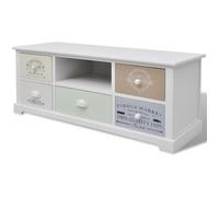Meuble Tv En Style Français Bois Blanc