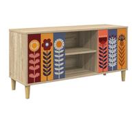 vidaXL Meuble TV Essen 102 x 33 x 50 cm Sonoma Bois d'ingénierie, Meuble TV rectangulaire Moderne, Rangement spacieux, Console élégante, Organisation intérieure, Entretien Facile