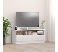 vidaXL Meuble TV et tiroirs ALTA blanc 100x35x41 cm bois massif de pin
