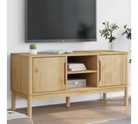 Vidaxl Meuble Tv Floro Cire Marron 114x43x55 Cm Bois Massif De Pin Marron
