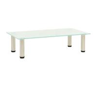 Vidaxl Meuble Tv Givré 60x35x17 Cm Verre Trempé Gris