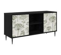 vidaXL Meuble TV Gotha 102 x 33 x 51 cm Chêne Noir Bois d'ingénierie, Meuble TV rectangulaire Moderne, Rangement spacieux, unité média stylée, lowboard Pratique pour intérieur