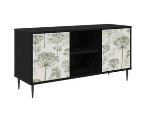 vidaXL Meuble TV Gotha 102 x 33 x 51 cm Chêne Noir Bois d'ingénierie, Meuble TV rectangulaire Moderne, Rangement spacieux, unité média stylée, lowboard Pratique pour intérieur