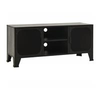 Vidaxl Meuble Tv Gris 105x36x47 Cm Métal Et Mdf Multicolore