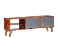 vidaXL Meuble TV gris 140x30x45 cm bois solide