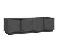 vidaXL Meuble TV Gris 140x40x40 cm Bois de pin Massif, Support TV, Armoire média, Armoire HiFi, unité TV, Meuble multimédia, Meuble latéral, Buffet