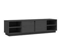 vidaXL Meuble TV Gris 156x40x40 cm Bois de pin Massif, Support TV, Armoire média, Armoire HiFi, unité TV, unité média, Armoire latérale, Buffet