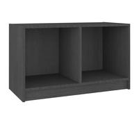 Vidaxl Meuble Tv Gris 70x33x42 Cm Bois De Pin Massif Marron