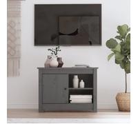 vidaXL Meuble TV Gris 70x36 5x52 cm Bois de pin massif 814581