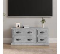 Meuble TV gris béton 100x35,5x45 cm bois d'ingénierie816452