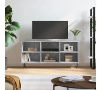 vidaXL Meuble TV gris béton 103,5x30x50 cm bois d'ingénierie