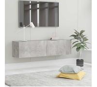 vidaXL Meuble TV Gris béton 120x30x30 cm Aggloméré