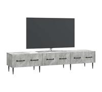 vidaXL Meuble TV Gris béton 147 x 34,5 x 30 cm Bois d'ingénierie, Meuble Vintage rectangulaire pour Salon, Espace de Rangement Multifonctionnel, unité TV en Bois