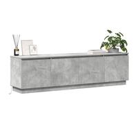 vidaXL Meuble TV Gris béton 180 x 38 x 49 cm Bois d'ingénierie, Meuble TV rectangulaire Moderne, Armoire Murale Multifonction, unité LED pour Un Style chez soi organisé