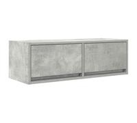 vidaXL Meuble TV Gris béton 80x31x25,5 cm Bois d'ingénierie, Banc TV, Meuble HiFi, Centre de Divertissement, Buffet TV, Meuble multimédia, Console TV