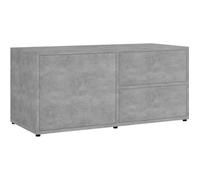 vidaXL Meuble TV Gris béton 80x34x36 cm Aggloméré