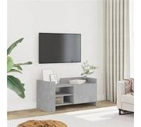 vidaXL Meuble TV Gris béton 80x35x40 cm Bois d'ingénierie – Meuble multimédia