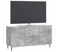 vidaXL Meuble TV Gris béton 99 x 34,5 x 52 cm Bois d'ingénierie, Meuble TV rectangulaire, étagères Modernes, Organisateur Pratique, Affichage Tendance, Rangement Malin