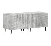 vidaXL Meuble TV Gris béton Bois d'ingénierie, Meuble TV Moderne, Console résistante à l'humidité, Rangement stylé pour Salon, Design Compact & Organisation Pratique
