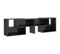 Vidaxl Meuble Tv Gris Brillant 149x30x52 Cm Aggloméré Gris