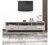 vidaXL Meuble TV HAMAR Blanc 158x40x40 cm Bois massif de pin Blanc
