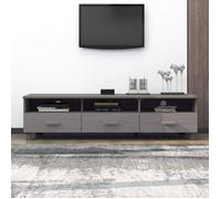 vidaXL Meuble TV HAMAR Gris clair 158x40x40 cm Bois massif de pin 340475
