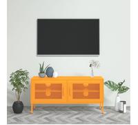 vidaXL Meuble TV Jaune moutarde 105x35x50 cm Acier