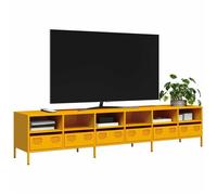 vidaXL Meuble TV 3307158 202x39x43,5 cm acier laminé à froid jaune moutarde