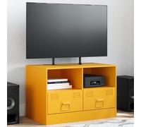 Vidaxl Meuble Tv Jaune Moutarde 67x39x44 Cm Acier Jaune