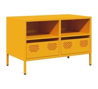 vidaXL Meuble TV jaune moutarde 68x39x43,5 cm acier laminé à froid