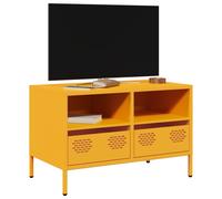Vidaxl Meuble Tv Jaune Moutarde 68x39x43,5 Cm Acier Laminé À Froid Multicolore