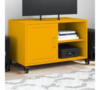 Vidaxl Meuble Tv Jaune Moutarde 68x39x43,5 Cm Acier Multicolore