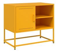 vidaXL Meuble TV Jaune moutarde 68x39x60,5 cm acier – Support TV, Buffet multimédia