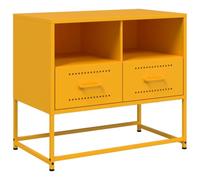 vidaXL Meuble TV Jaune Moutarde 68x39x60,5 cm Acier