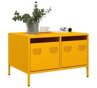 Vidaxl Meuble Tv Jaune Moutarde 68x50x43,5 Cm Acier Laminé À Froid Multicolore