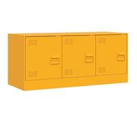 vidaXL Meuble TV jaune moutarde 99x39x44 cm acier, banc TV, meuble télé, meuble multimédia, buffet TV, meuble hifi, centre 841646 Jaune G