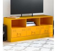 vidaXL Meuble TV 841736 acier 99x39x44 cm jaune moutarde