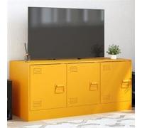 vidaXL Meuble TV Jaune moutarde 99x39x44 cm Acier