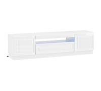 vidaXL Meuble TV LED Blanc brillant Bois d'ingénierie 897789