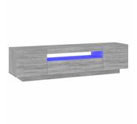 vidaXL Meuble TV LED Buffet Armoire Support Console Salon Gris Sonoma