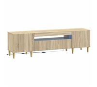 vidaXL Meuble TV LED Chêne Sonoma Bois d'ingénierie 896687